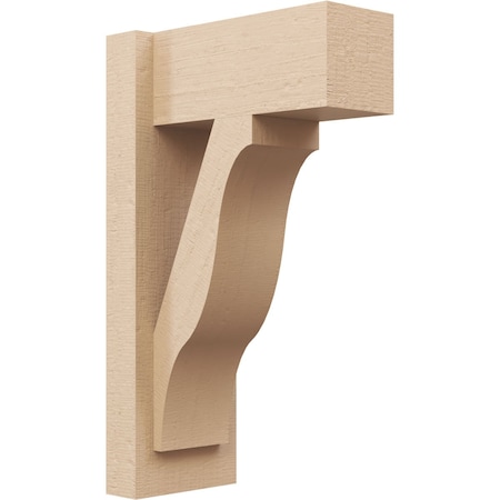 Ekena Millwork 6-in W x 12-in D x 20-in H Funston Block Rough Cedar Woodgrain TimberThane Outlooker, Primed Tan OUTUR060X12X20FST44RCPR